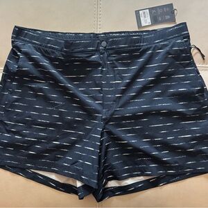 Black and White Athletic Shorts with Moisture-Wicking Fabric